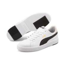 Puma Serve Pro Lite 运动鞋，休闲轻便运动鞋，款式 374902-08，男女通用 - 彪馬白-黑色-金色 - 查看 4