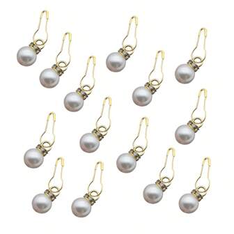 20pcs/50pcs Faux Pearl Pendant DIY Crafts With Pins, Packaging Gift Accessories, Jewelry Decorations, Rhinestone Decorative Material