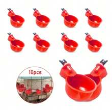 10 peças alimentador automático de tigela de água para galinhas, patos, gansos, equipamento de avicultura, tigela de água para pombos, bebedouro para galinhas codornas