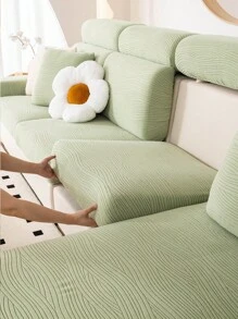 1 Stück einfarbiger Stretch Sofabezug, haustierfreundlicher Möbelschutz, abnehmbar, schmutz- und rutschfest, geeignet für Schlafzimmer, Büro, Wohnzimmer Sofa