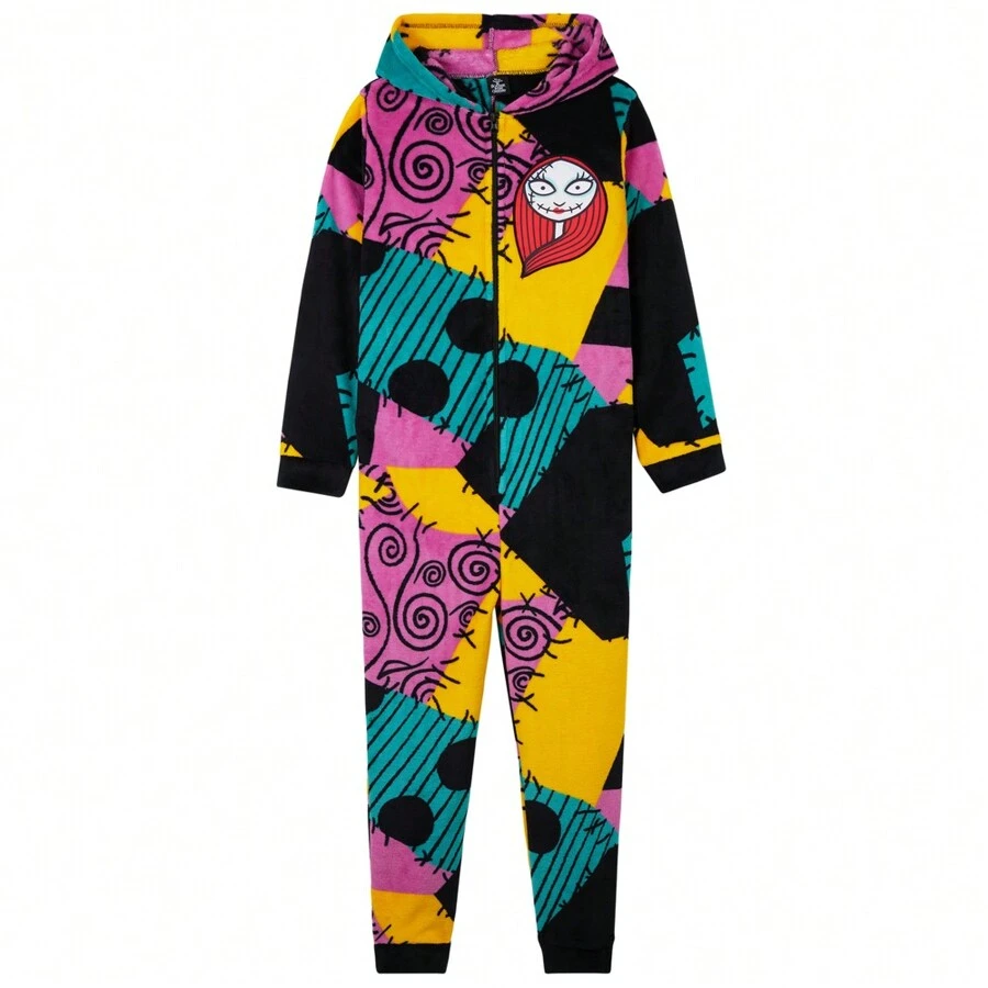 Disney Stitch Fleece Onesie With Hood Cosy Loungewear Pyjama Sleepsuit Gift - Multicolor - View 1