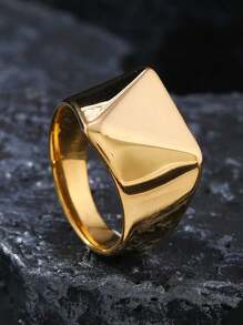 Anillo personalizado de acero inoxidable grabado para hombres, regalo de aniversario o festivo