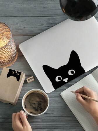 1pc Party Cute Cat Decorative Leather Stickers For Laptops, Cell Phones, Cars And Other Occasions, It Is A Good Choice To Embellish Your Life!