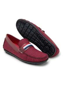 Men's Loafer Dress Shoes Driver Dockside With Wallet - Burgundy - View 4
