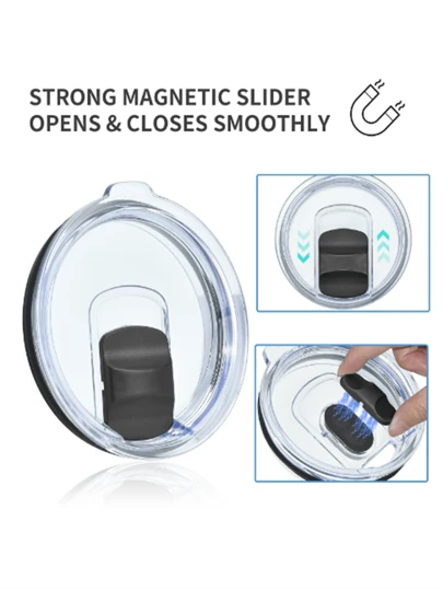 1 包 20 盎司磁性替换盖，适用于 20 盎司玻璃杯、16 盎司品脱杯、10/24 盎司马克杯、10 盎司低球杯、适用于 Ozark Trail、Old Style Rtic