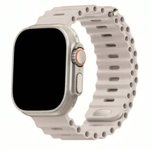 1 件男女通用运动海洋风格表带，兼容 49 毫米 46 毫米 45 毫米 44 毫米 42 毫米 41 毫米 40 毫米 38 毫米 Apple Watch 系列 10/9/8/7/6/5/4/2/2/1 - Starlight - 查看 8