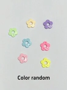 1 盒花形塑料散珠，心形带孔聚合物粘土珠，彩色 DIY 珠子，可用于制作项链、手链、配饰，颜色随机 - 款式2 - 查看 5