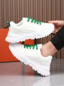 男士秋冬厚底增高鞋，休闲运动鞋，防滑轻便运动鞋，适合青少年夏季休闲、户外运动、度假旅行、毕业礼物、生日礼服配饰 - 多色 - 查看 13