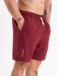 Type One Kit 2 Men's Tactel Sports Shorts Tactel Bermuda Shorts With Elastane Summer Running - 紫紅色 - 查看 2
