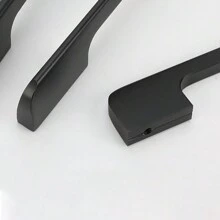 2 Pack Matte Black Cabinet Handles-7.56 Inch/192mm Screw Spacing Drawer Pulls, Durable Black Cabinet Hardware, Modern Cabinet Pulls For Kitchen Cabinets Bedroom Bathroom Dresser Drawer
