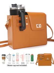 Hot Style Portable Beverage Bottle And Cup Bag, Fashionable Niche Design Commuter Bag, Shoulder Crossbody Bag