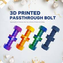 1-Pack 3D Printed Impossible Cone Spiral Fidget Toy, Office Home Desk Decor, Passthrough Bolt, Four Color For Options, Best Gift For Christmas Thanksgiving Day Birthday Valentine's Day Easter NEW YEAR - Multicolor - View 7