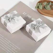 6/4Pcs/1pc, Korean Style Bow Style Jewelry Box Gift BoxNecklace Stud Bangle Jewelry Jewelry Packaging BoxJewelry Box Ring Box, Cheapest Items Available, SmallBusiness Supplies, Packaging Box, WeddingDecorations, Wedding, Gift Box, Wedding Stuff, Wedding Favors For Guest, Gift Boxes Back To School - Multicolor - View 5