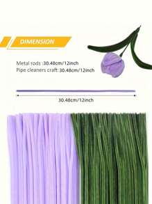 426pcs/Set Macaron Color Twist Sticks,Tulip Craft Kit With DIY Bouquet Tools - Includes Light Pink & Army Green Pipe Cleaners, Dark Green Tape, And Glue Sticks, DIY Accessories Creative Hand Tools, Craft Supplies Decoration - Perfect For Beginners, Ideal Gift For Holidays,Valentine's Day Gift