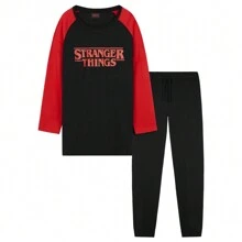 Stranger Things Long Pyjama Set Sleepwear Nightwear Loungewear - Multicolor - View 1