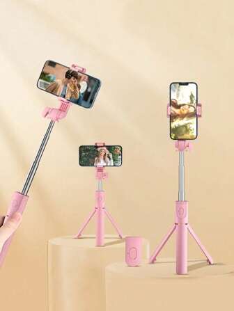 全新自拍杆落地三脚架带稳定器，360°旋转手持手机支架，蓝牙拍摄稳定器，适用于直播、暑假旅行和摄影、旅行、户外活动、直播三脚架