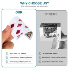 2PCS/Set Waterproof PVC Boxed Red And Blue Pattern Playing Game Poker Cards Board Games 57*89mm Poker Cards Outdoor Entertainment Props - Multicolor - View 12