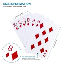 2PCS/Set Waterproof PVC Boxed Red And Blue Pattern Playing Game Poker Cards Board Games 57*89mm Poker Cards Outdoor Entertainment Props - Multicolor - View 3