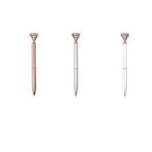 1pc Creative Nordic Style Big Rhinestone Ballpoint Pen, Bullet-Shaped Barrel, Elegant Gift Pen Back To School