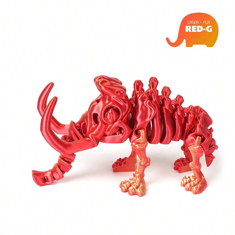 3D 打印猛犸象活动模型 - 弹性可动猛犸象模型 - 带灵活关节的猛犸象雕像 - 爱好者收藏品 - 桌面展示 - 生日/节日礼物 - 彩色 - 查看 13