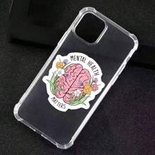 Mentale Gesundheit ist wichtig mit Blumen-Gehirn Aufkleber - künstlerischer Vinyl Aufkleber kompatibel mit iPad, Kindle, Wasserflasche, Büchern, Laptops, Notizbüchern, Ordnern, Tagebüchern, Lernräumen, Deko für Studentenwohnheime - ideal als Geschenk für Studenten und Psychologie-Enthusiasten