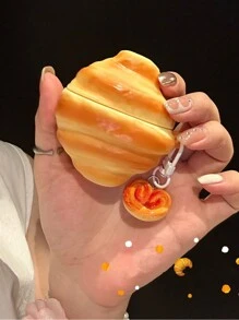 苹果 3D 羊角面包形状耳机保护壳 兼容 Airpods Pro 第二代、AirPods 3、AirPods 1/2、创意无线蓝牙耳机保护壳 - 多色 - 查看 12