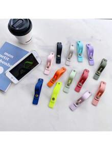 Mobile Phone Push-Pull Finger Ring Buckle Bracket Telescopic Simple Adhesive Solid Color Silicone Wristband Bracket Anti-Fall Outdoor Multi-Purpose