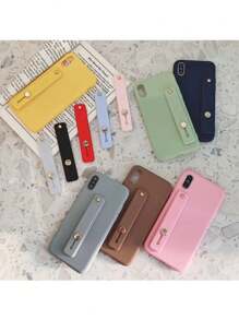 Mobile Phone Push-Pull Finger Ring Buckle Bracket Telescopic Simple Adhesive Solid Color Silicone Wristband Bracket Anti-Fall Outdoor Multi-Purpose