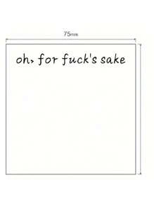 50pcs Per Pack,Funny Sticky Note Notebook, Suitable For Memo, Note-Taking, Learning And Daily Life, Portable - White - View 9