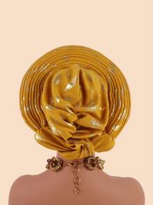 1pc Polyester Drawstring Patch Baseball Cap, Suitable For Spring, Summer, Autumn And Winter Hair Sleep Cap - Multicolor - View 10