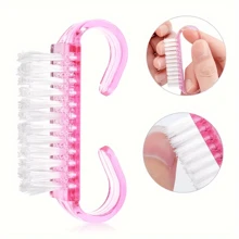 Nail Brush Dust Brush Semi Transparent Dust Brush Nail Cleaning Brush Plastic Brush Set