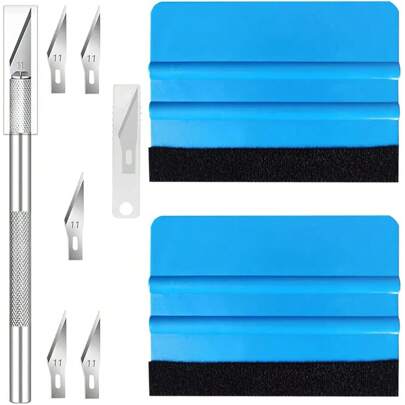 乙烯基包装工具套件 窗户贴膜工具 壁纸工具 带毛毡刮刀、自粘膜修边工具、汽车乙烯基、窗户贴膜、工艺品