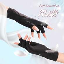 Premium UV Shield Manicure Gloves For UV Protection - Black,Christmas Gifts