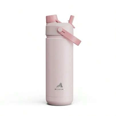 Bình nước giữ nhiệt 18oz (khoảng 540ml) với nắp có ống hút 2 trong 1, giữ lạnh 24 giờ, chống rò rỉ, thành đôi bằng thép không gỉ, thích hợp cho thể thao, tập thể dục, du lịch và đi học.