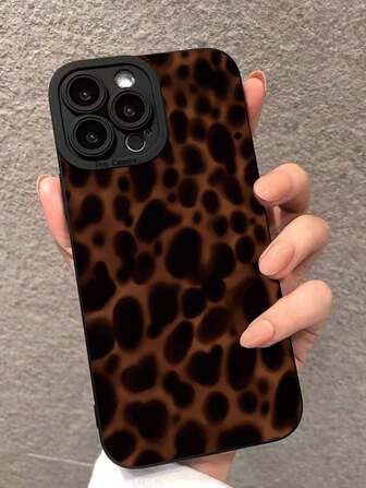 Apple Tortoise Amber Speckled Textured Colorful Painted Shockproof Phone Case Compatible With Iphone 14 Pro Max, 13, 11, XR, 7/8, Galaxy S24, A03s, A04, A14, A32, A52, A53, A71, S20 FE, S21, S22, Redmi 9, 9A, 10A, 10C, Note 9, Note 10, Note 11, Note 12 Waterproof Anti-Fall Scratch Resistant