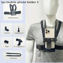 1 Stück einstellbarer Brustgurt Handyhalterung, Zubehör für Videoaufnahmen aus der Egoperspektive für Outdoor-Aktivitäten wie Radfahren, Skifahren, Rudern, Jagd