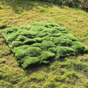 1 个人造苔藓覆盖鼓，适用于客厅、办公室、餐厅、酒店、婚礼艺术创作、摄影背景、各种节日庆祝礼物生日毕业、花园装饰、户外植物、园艺、假花