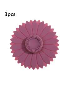 1/3 件防尘硅胶马克杯盖，创意向日葵形杯盖，杯子配件 - 彩色 - 查看 18