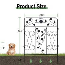 X Metal Garden Lawn Edge Pet Dog Barrier Path Border Fence Yard Plant Protector - 1 - View 7
