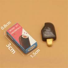 5 pièces/10 pièces Assortiment aléatoire de mini modèles réalistes de sucettes glacées, jouets décoratifs, set de jeu d'aliments miniatures