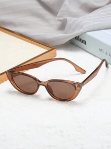 1 Pair Women's Black Cat Eye PC Frame Solid Retro Fashion Glasses, Suitable For Daily Outfit Fashion Glasses For Women,Shades For Ladies,Fall Winter Outfits,Beach Accessories,Vintage Retro Y2k Basics Eyeglasses,Business Casual Gifts,Perfect For Everyday Wear,Seaside,Beach,Vacation,Walking,Shopping,Driving,Street Photos - 黑色 - 查看 3