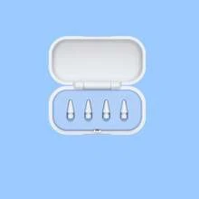 4 Packungen Stift-/Kugelschreiber Spitzen mit Aufbewahrungsbox kompatibel mit Apple iPad Pencil 1/2, kompatibel mit iPad Stylus Pen Ersatz Spitzen in edler Box, 4 Stück (Spitzen enthalten)