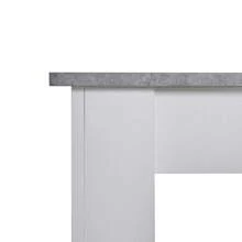 CLIPOP Wooden Dining Table Rectangle 4 Seater Kitchen Breakfast Table In White And Grey Finish Modern Kitchen Dining Room Furniture - Grey - View 7