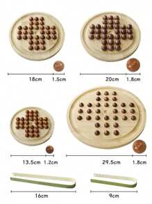 Loner's Jichi Chess Intelligent Wooden/Bamboo Puzzle Game, Can Be Played Alone - Multicolor - View 3