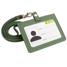 Horizontal ID Card Holder Card Case Lanyard For Women Name Tag Lanyard Employee ID Badge Business Card Commuter Wallet Double Sided Holds Up To 3 Cards Credit Card Wallet Mini Wallet Purse Wallet Card Wallet