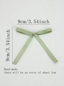 5件/10件缎带蝴蝶结配件、手工工艺品用品、派对装饰蝴蝶结、生日礼品包装、鲜花 - 抹茶色 - 查看 2