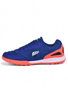 Men's Football/Soccer Shoes, Turf Soleplate, Low-Top Mesh, Comfortable & Breathable, Rubber Outsole, Professional Match & Training Shoes - Blue - View 5