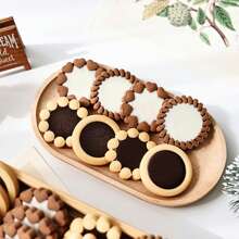 3D Flower Cookie Cutter Chocolate Sandwich Cookie Cutters Jam Biscuit Cutters For Baking Plastic Cookie Stamps Cookie Press Mold Sandwich Cookies Jam Biscuit Cutter Plunger Cookie Mold Fondant Molds