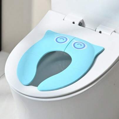 1 pezzo Sedile WC portatile e pieghevole per bambini, con cuscinetto antiscivolo in silicone, adatto per bambini piccoli, maschi e femmine. Si prega di fare riferimento alle dimensioni del vostro WC domestico prima dell'acquisto.