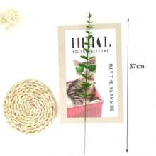 10 件人造桉树树干装饰，适用于婚礼中心桌干花布置装饰，绿色，单片桉树叶绿叶植物花束人造花，情人节，礼物，生日毕业 - 深綠色 - 查看 6